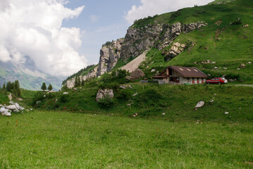 Swiss valley in front of Klausenpass
