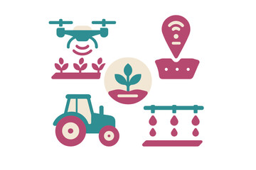 Smart Farming Technology Icons