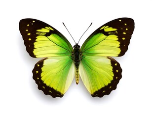 Fototapeta premium Vivid green and yellow butterfly