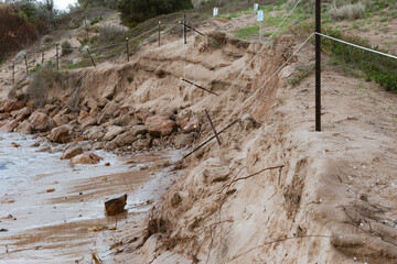 Sand dune erosion at conservation park on Fleurieu Peninsula