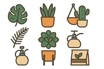 Houseplant and Gardening Icons