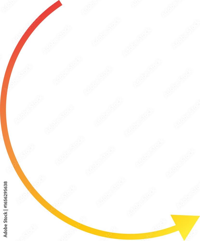 Poster abstract warm gradient curved arrow design element