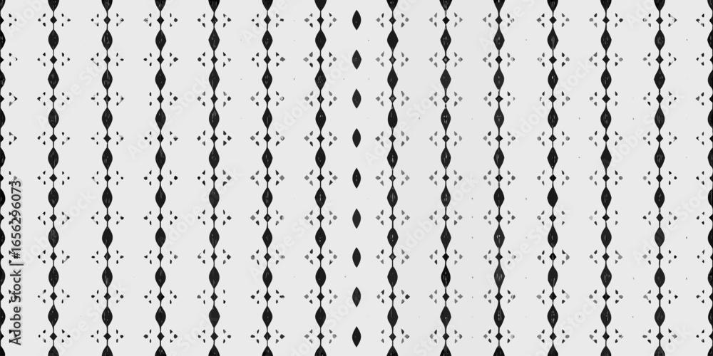 Poster vector monochrome pattern featuring vertical rows of diamond and star shapes on a white background s