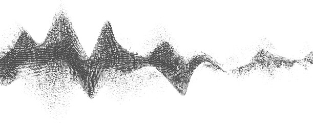 Grunge White Wave Line Texture Vintage Scratched Effect Vector Design on Transparent Background