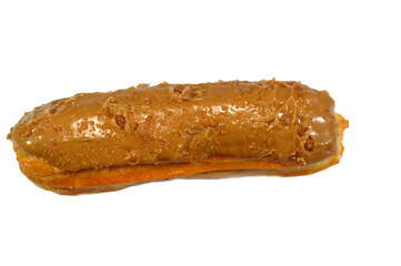 biscuit cream eclair cake stuffed with cream and made of butter, salt, flour, eggs, milk, whipping...