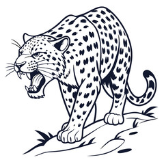 Fototapeta premium vector illustration of a leopard