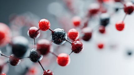 Abstract Molecular Structure Visualizing Science and Nano Technology Concept