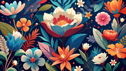 seamless pattern with flowers