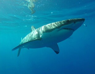 Fototapeta premium Great White Shark Underwater