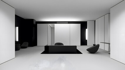 Bold Minimalism – Monochrome Geometric Room