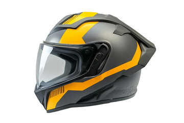 Sports bike helmet gear isolated on transparent background