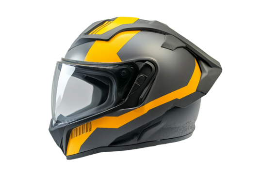 Sports bike helmet gear isolated on transparent background