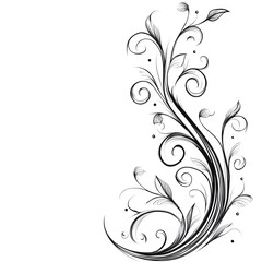 A curved monoline border with elegant swirls.