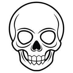 Clean Skull Outline Vector