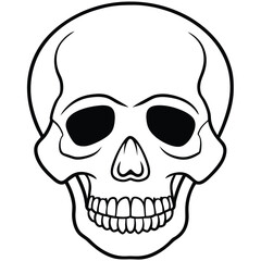 Clean Skull Outline Vector