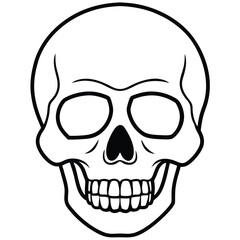 Clean Skull Outline Vector