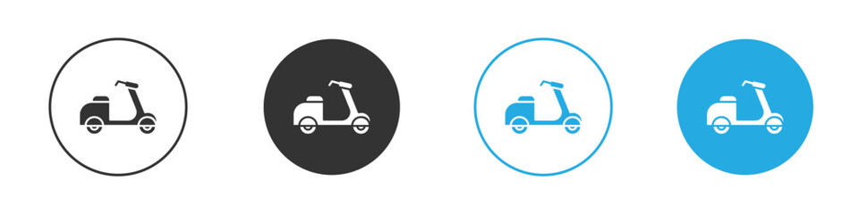 Obraz premium Scooter Icon in Circle Variations Isolated on White Background