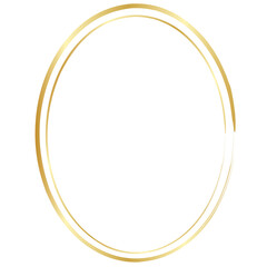 Golden oval frame illustration. Golden Circle, golden border, golden , wedding ornament, luxurious gold circle	
