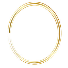 Golden oval frame illustration. Golden Circle, golden border, golden , wedding ornament, luxurious gold circle	
