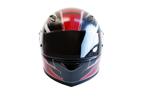 Aerodynamic bike helmet isolated on transparent background