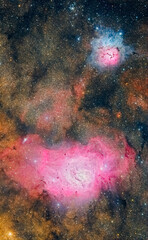 Lagoon Nebula M8 in Sagittarius – Wide-field Astrophotography of Emission Nebula