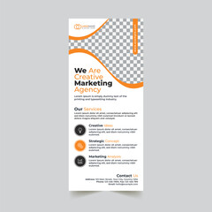 Obraz premium Corporate modern rollup banner design template