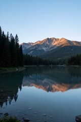 reflection in the mountains