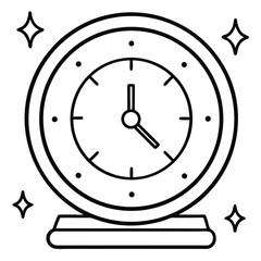 Countdown Timer line art vector