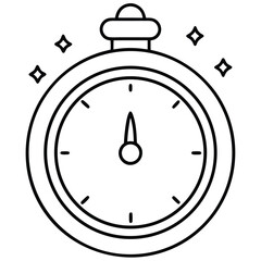 Countdown Timer line art vector