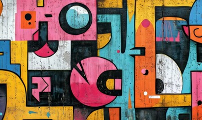 graffiti on a brick wall, Generative AI