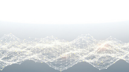 Abstract digital network connecting points and lines