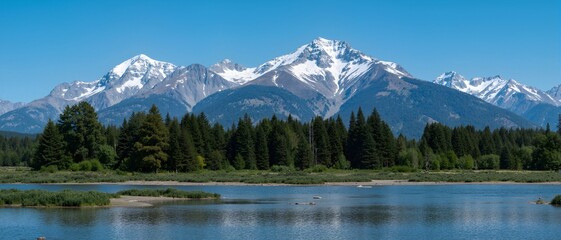 mountain lake in yosemite national park