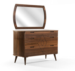 Bed dressing table isolated on white background