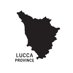 Lucca Province Map Vector Silhouette