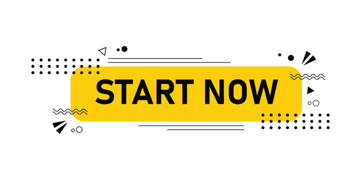 Start Now Call to Action Vector Design