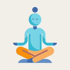 yoga man vector