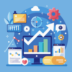 graph icon pack vector