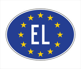 Germany EU-Style Car Sticker – DE Code with European Union Stars