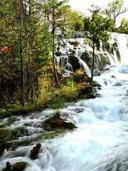 Beautiful waterfall landscape in China