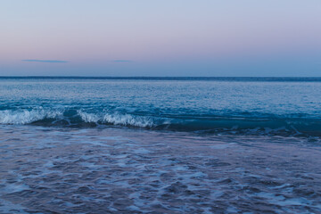 sea foams and waves in the mediterranean sea in Mersin
