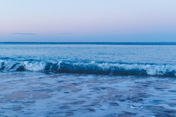 sea foams and waves in the mediterranean sea in Mersin
