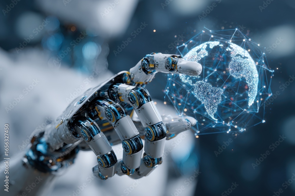 Fototapete ai tool for technology smart robot science and artificial intelligence technology, and innovation fu