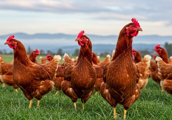 Fototapeta premium Free-Range Flock