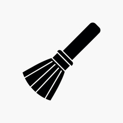 Cleaning Brush Tool Dusting Hygiene Housework Handle Bristles Utility vector white background