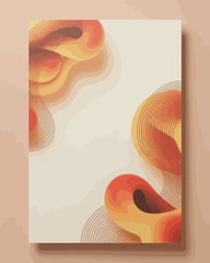 Fototapeta premium Abstract vector background with colorful curved lines and swirls in a rainbow pattern