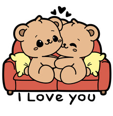 cute piglet couple on the couch