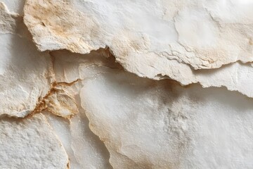 Naklejka premium Rough, aged, textured, white, marble-like, natural.