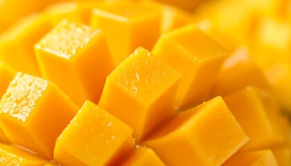 Vibrant cube mango close-up bright