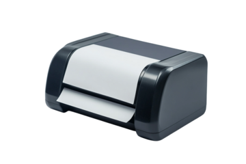 Handheld printer label marker isolated on transparent background