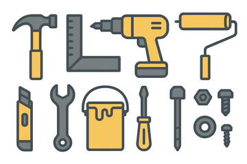 Construction and DIY tools collection